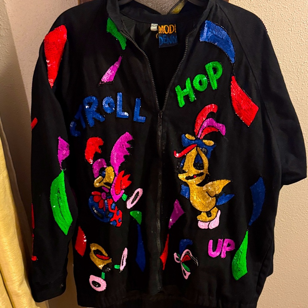 Vintage Rare Modi Denim Sequin Jacket